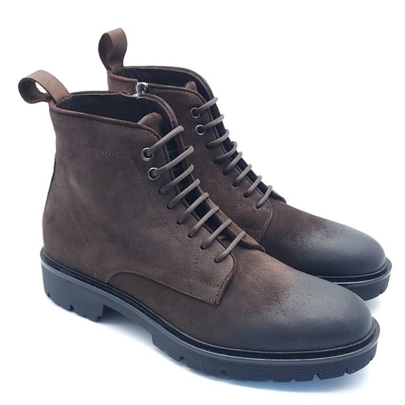 $298 GOOD MAN BRAND Modern City Oiled Suede Boot T MORO Brown Italian Size 9.5 main image 6